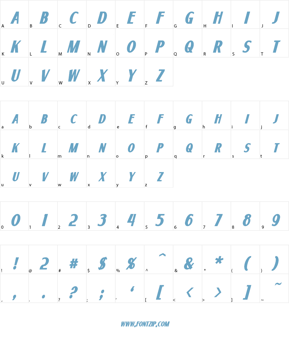 Ponsonby Font Character